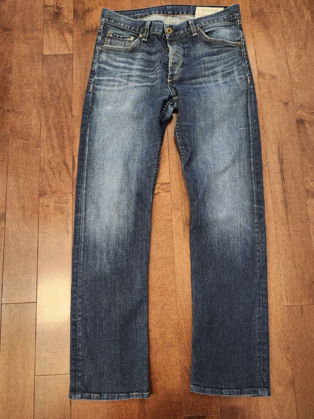 Rag and Bone women's cotton straight blue jeans in size 31